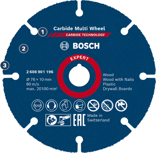 Bosch carbide multi wheel cutting disc for wood and plastic.