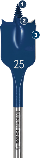 Bosch Expert 25mm flat wood drill bit.