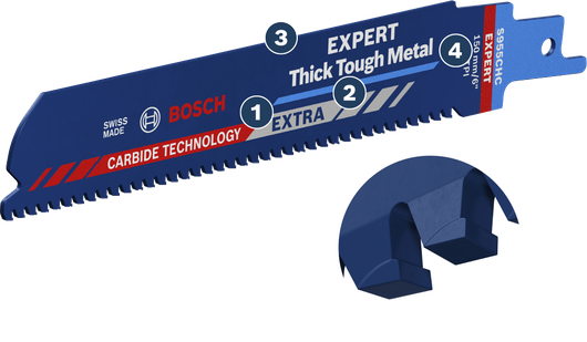 Bosch Expert metal saw blade with carbide technology.