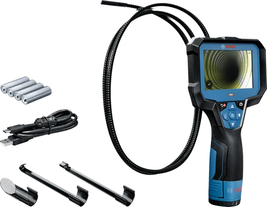 Bosch inspection camera GIC 4-23 C with accessories.