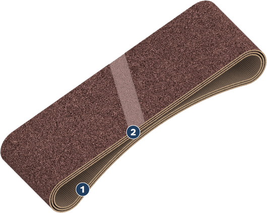 Bosch sanding belt for efficient wood grinding.