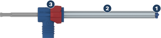 Bosch SDS Clean dust extraction drill attachment.