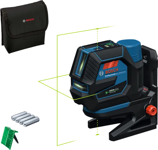Bosch GCL 12V-50 green laser leveling tool.
