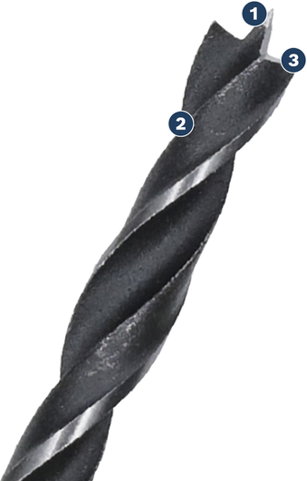 Bosch carbide-tipped spider drill bit for precise drilling.