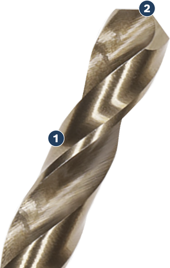 Bosch twist drill bit for metal drilling.