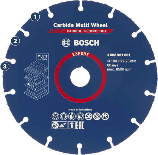 Bosch Carbide Multi Wheel cutting disc for multi material.