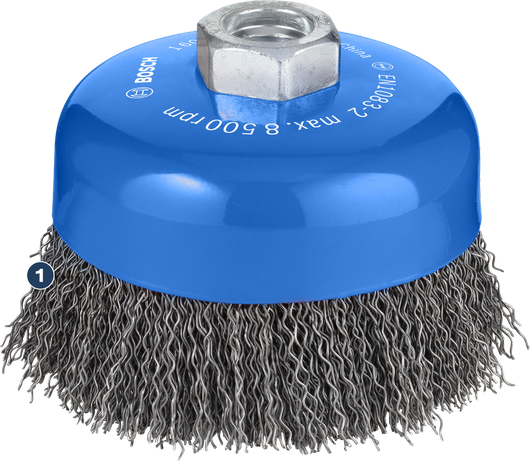 Bosch PRO Metal clean cup brush 100 mm for angle grinders.