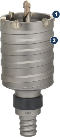 Bosch carbide-tipped core cutter drill bit.
