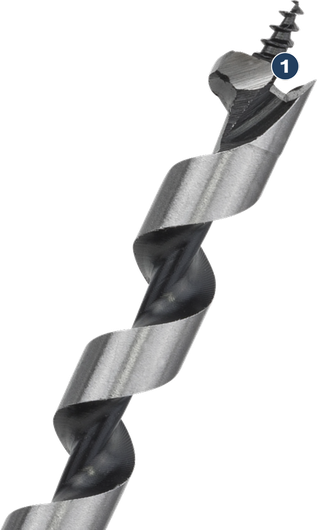 Bosch auger drill bit with precision tip.