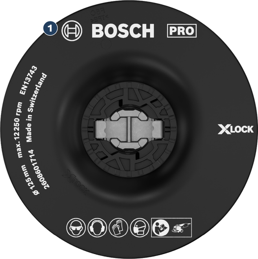 Bosch X-LOCK angle grinder backing pad.
