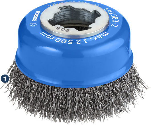 Bosch PRO Metal clean X-Lock Cup Brush 75 mm for grinders.