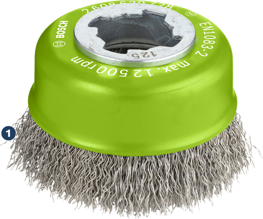 Bosch PRO Stainless Steel clean X-Lock Cup Brush 75mm.