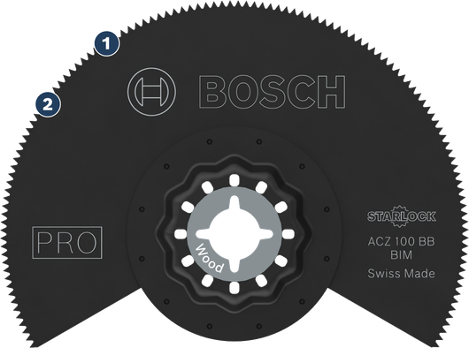 Bosch Starlock ACZ 100 BB wood saw blade.