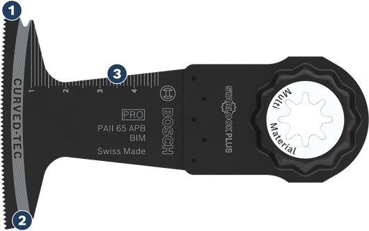 Bosch StarlockPlus PAI 65 APB BIM multi-material saw blade.
