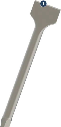 Bosch PRO HEX 30-4C spade chisel 75 x 450 mm.