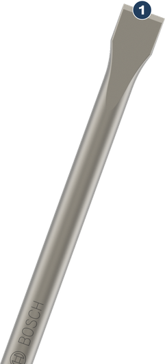 Bosch flat chisel for demolition and masonry work.