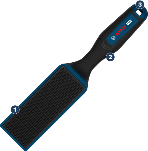 Bosch PRO File Brush 230 mm with ergonomic handle.