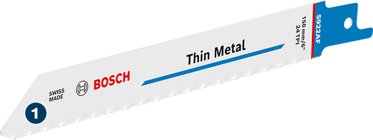 Bosch S922AF Thin Metal reciprocating saw blade.