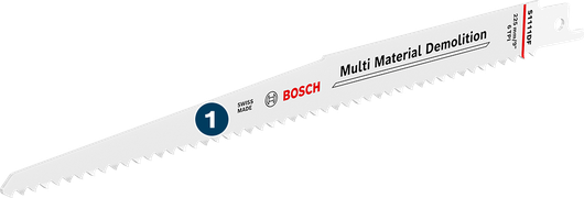 Bosch Multi Material Demolition reciprocating saw blade.