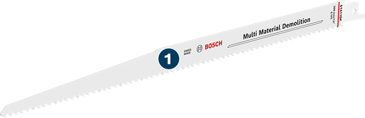 Bosch Multi Material Demolition reciprocating saw blade.