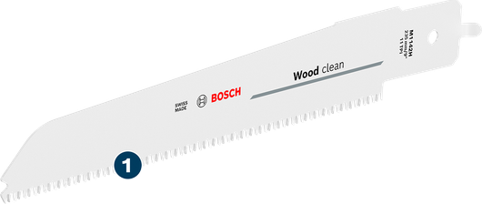 Bosch Wood clean M1142H blade for precise wood cutting.