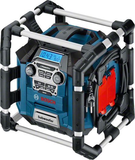 Bosch GML 20 radio, rugged jobsite music system.