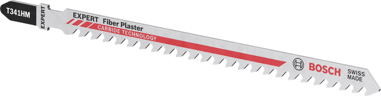 Bosch EXPERT Fiber Plaster T 341 HM carbide jigsaw blade.
