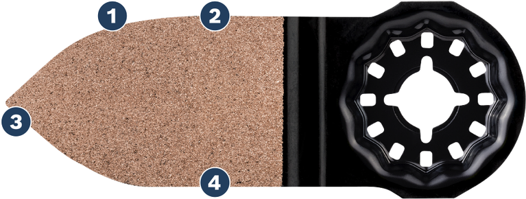 Bosch Spider Wedge sanding pad for multi-tools.