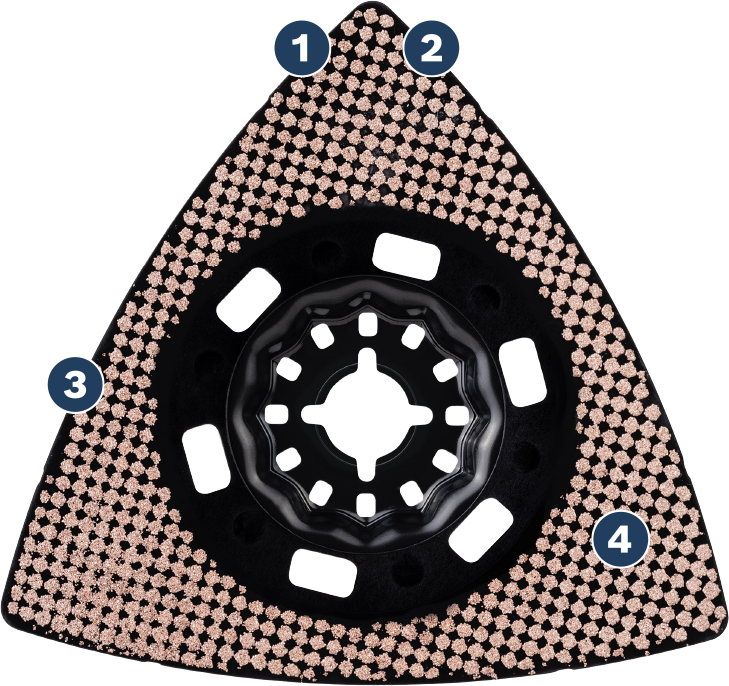 Bosch EXPERT Sanding Plate AVZ 90 RT10 carbide multitool blade.