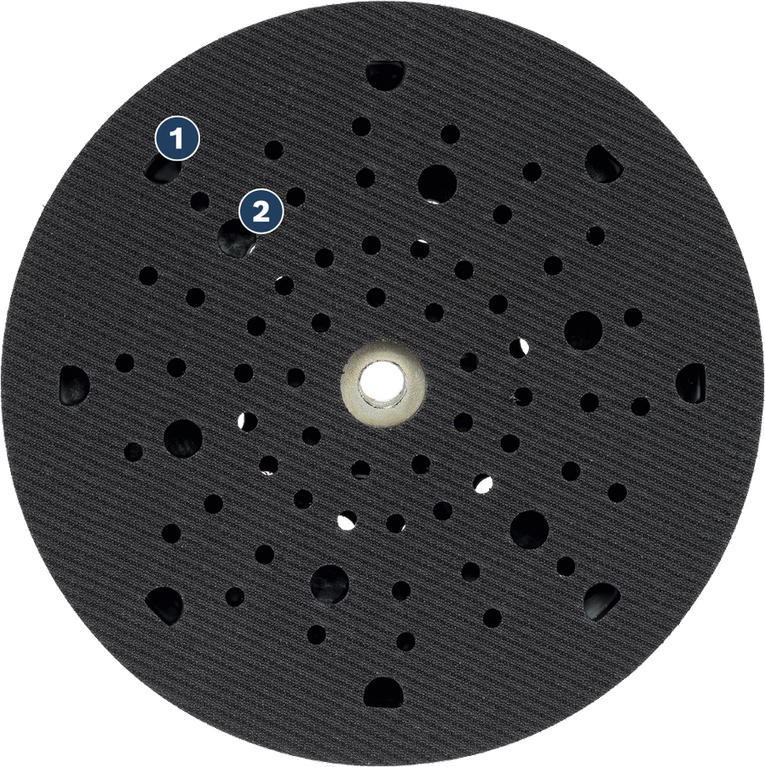 Bosch Spider multi-hole sanding pad for orbital sanders.