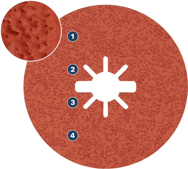 Bosch EXPERT Spider flap disc for fast metal removal.