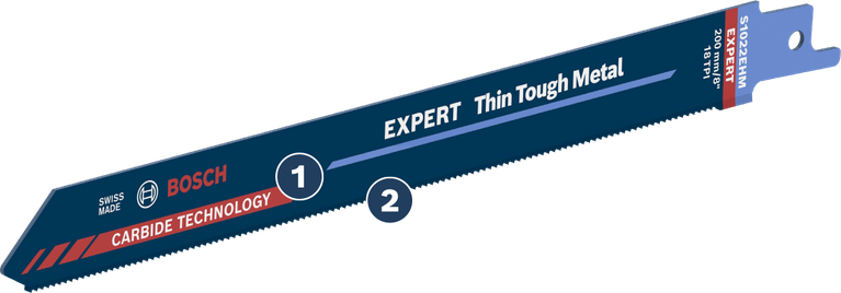 Bosch EXPERT Thin Tough Metal S 1022 EHM saw blade.