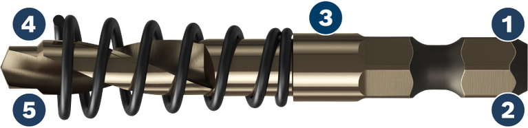 Bosch spider WOG combination drill bit with spring.