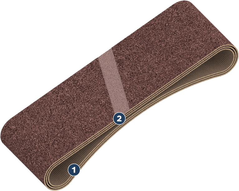 Bosch sanding belt for efficient wood grinding.