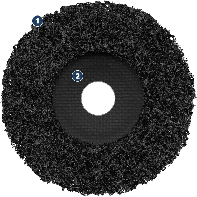 Bosch Spider abrasive wheel for surface cleaning.