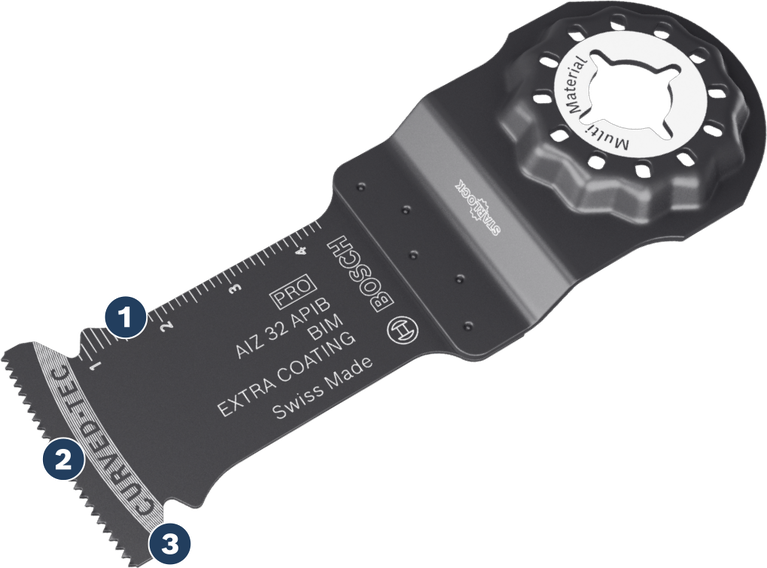 Bosch AIZ 32 APB BIM multitool blade with extra coating.