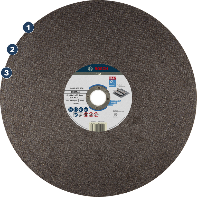 Bosch PRO Metal cutting disc for universal metal use.