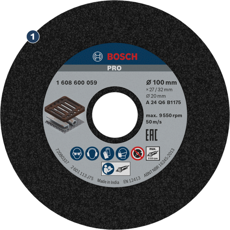 Bosch Pro 100mm metal cutting disc.