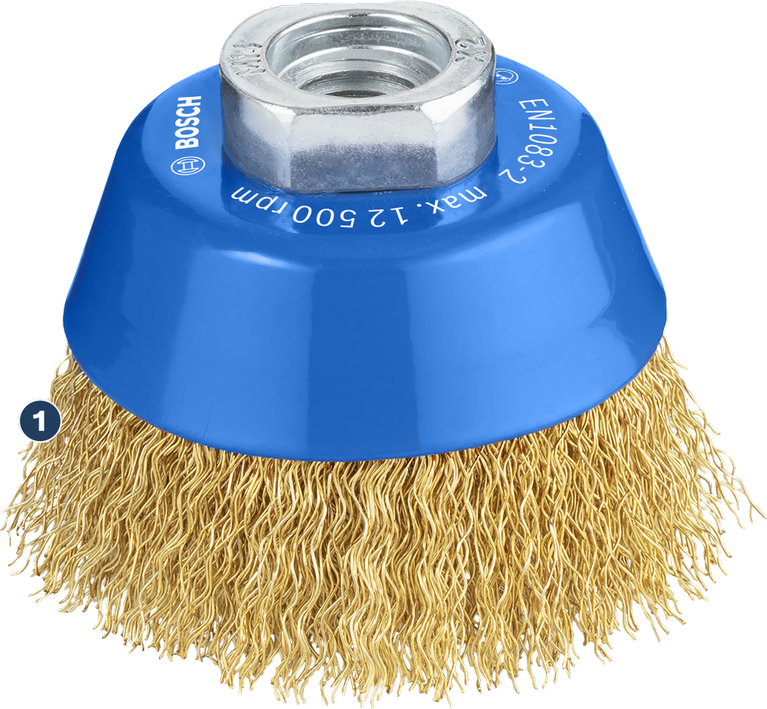 Bosch PRO Metal clean Cup Brush 70 mm for angle grinders.