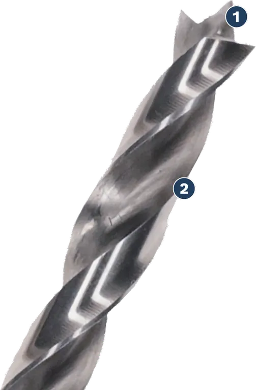 Bosch CYL-9 MultiConstruction drill bit with sharp tip.