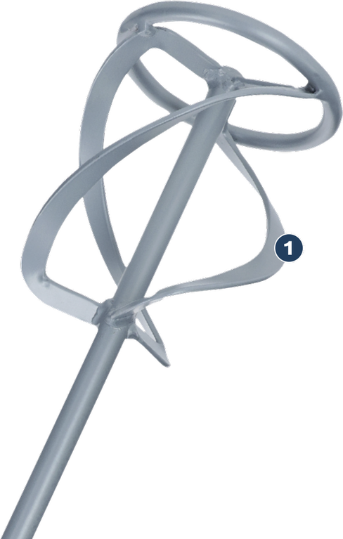Bosch spider mixing paddle for efficient material blending.