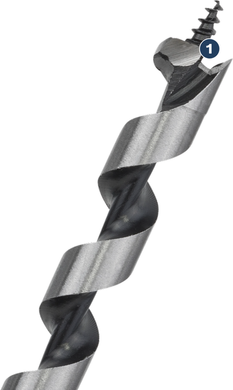 Bosch auger drill bit with precision tip.