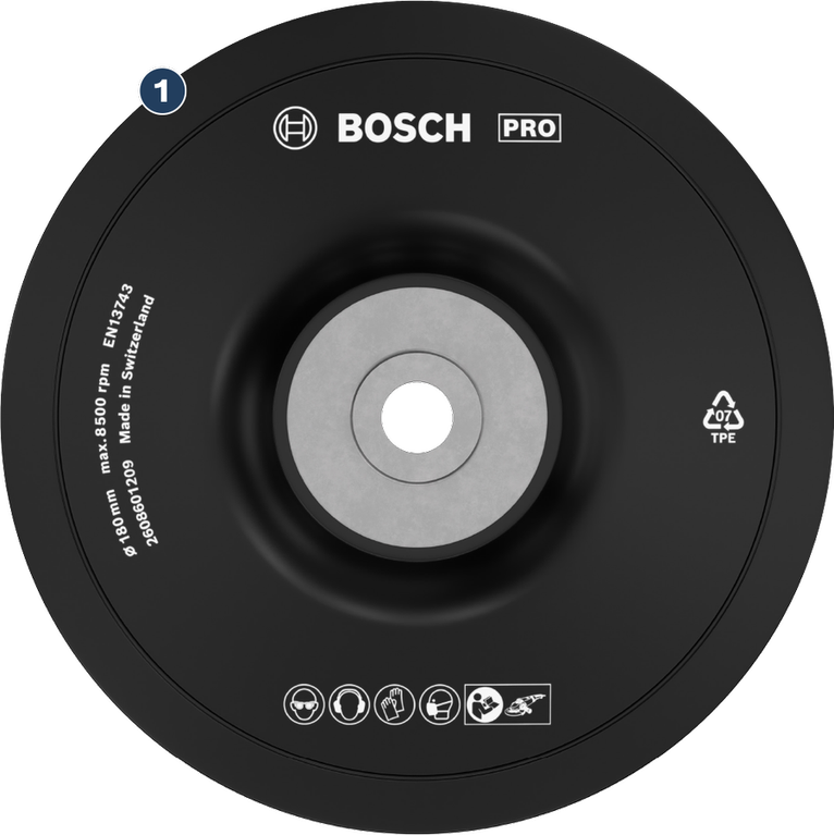 Bosch PRO grinding wheel, 180mm for angle grinders.