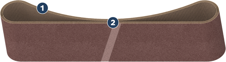 Bosch sanding belt for belt sanders with durable joint.