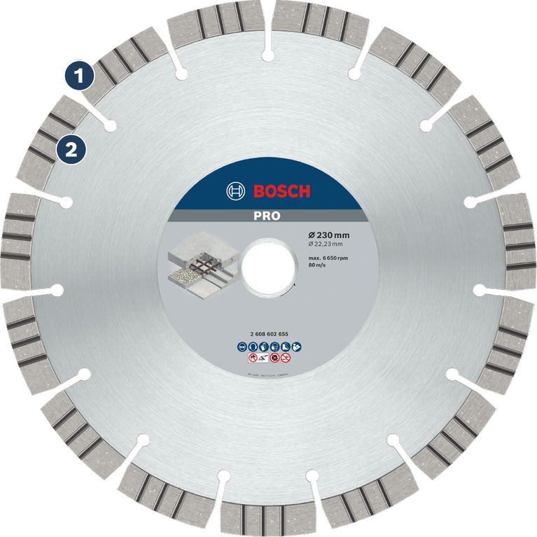 Bosch diamond cutting disc for concrete and stone.