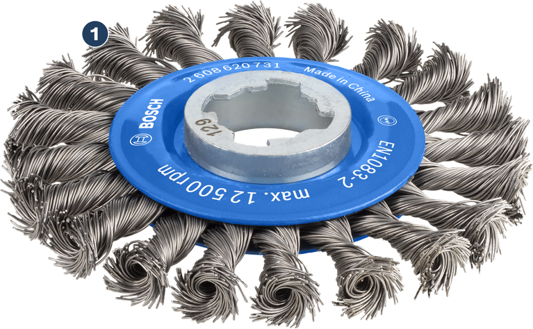 Bosch PRO Metal heavy X-Lock wire wheel brush, 115 mm.