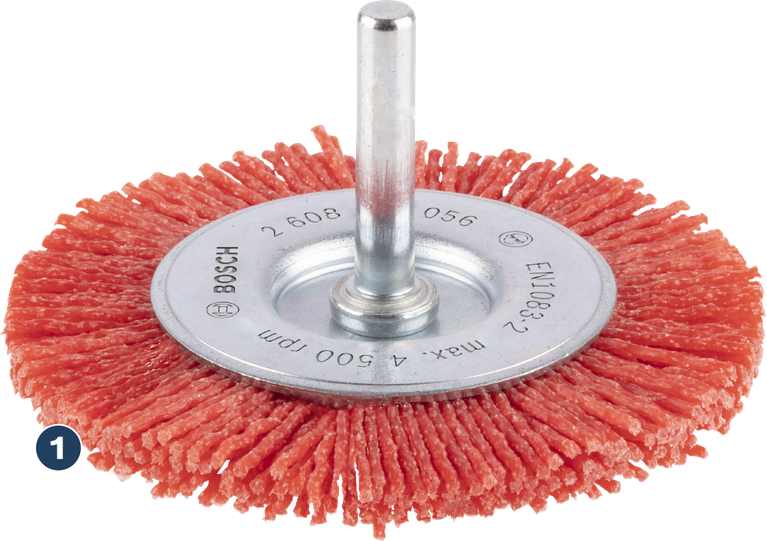 Bosch abrasive disc brush for cleaning and surface prep.