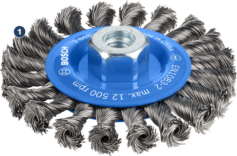 Bosch PRO Metal heavy wire wheel 115 mm for grinders.