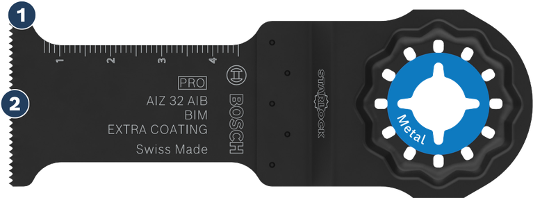 Bosch AIZ 32 AIB BIM metal cutting blade.