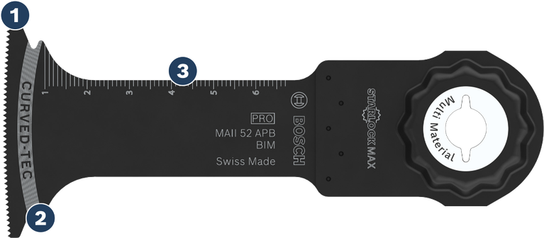 Bosch Starlock Max MAII 52 APB multi-material saw blade.